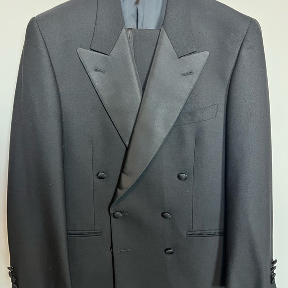 Joseph Abboud Elegant Double Breasted Black Tuxedo
